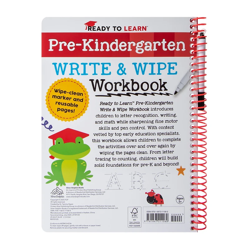 Ready To Learn™ Pre-Kindergarten Write & Wipe Workbook
