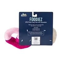 Foodiez Plush Dog Toys With Squeaker 2-Pack