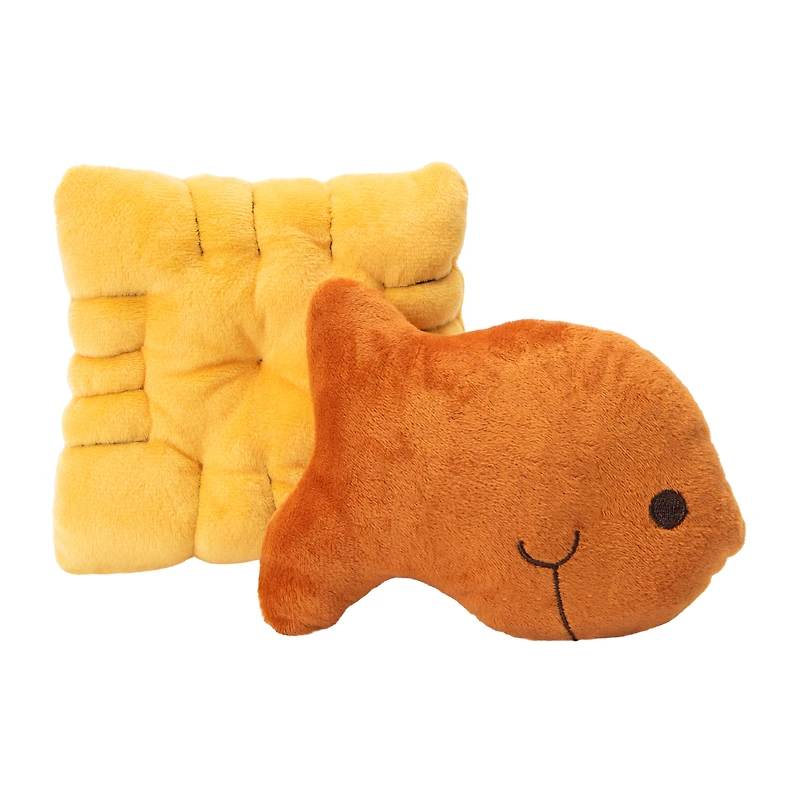 Fish & Chips Plush Pet Toy 2-Pack
