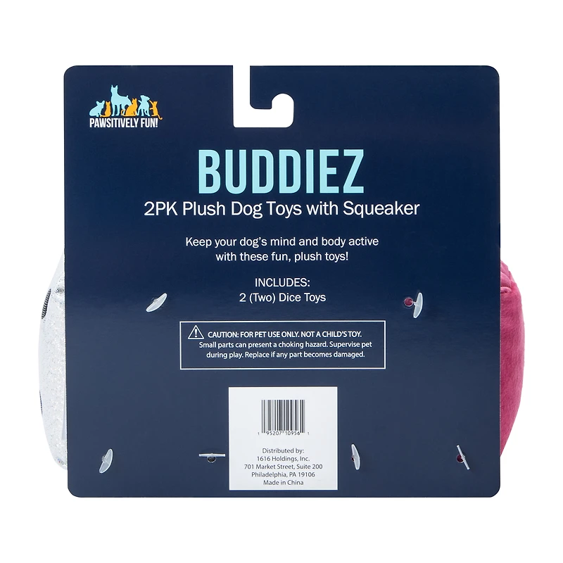 Pet Dice Plush Toy 2-Pack