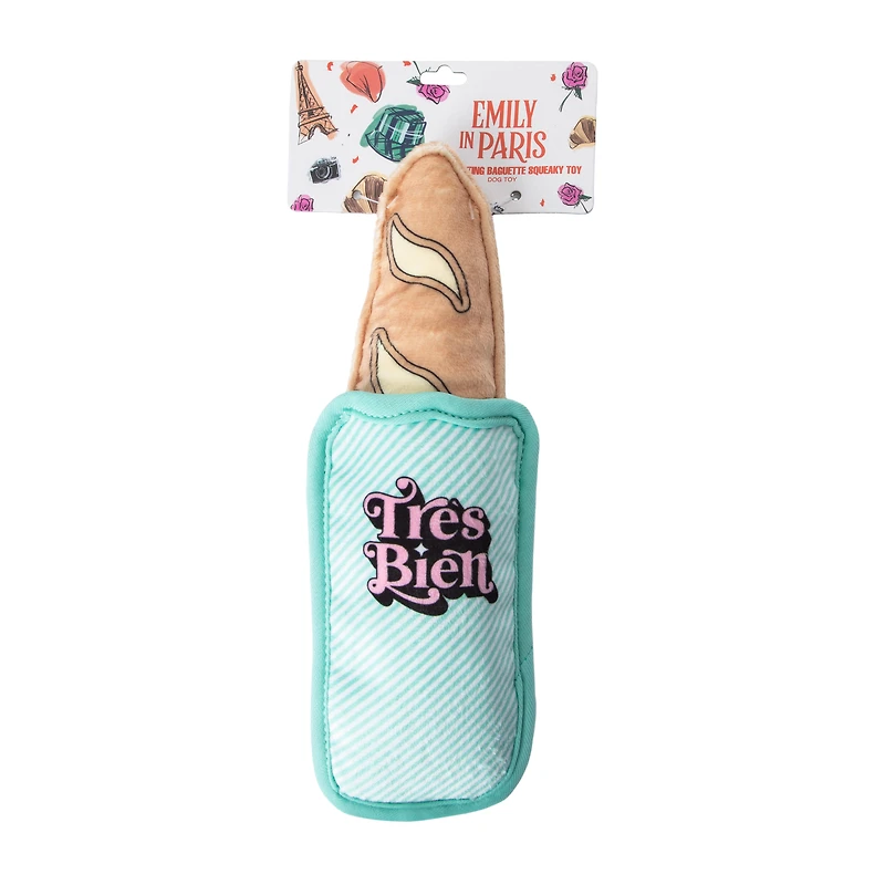 Netflix Emily In Paris Nesting Baguette Pet Squeak Toy