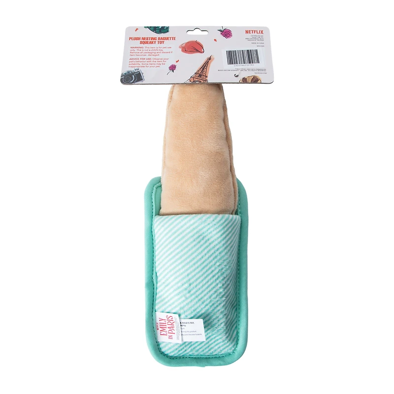 Netflix Emily In Paris Nesting Baguette Pet Squeak Toy