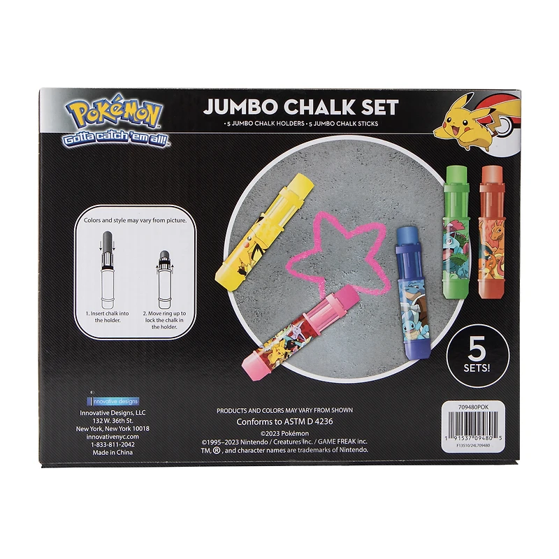Pokémon™ Jumbo Chalk Set 5-Pack