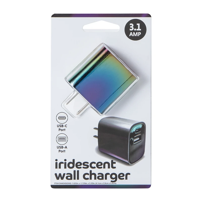 Iridescent Wall Charger 3.1A