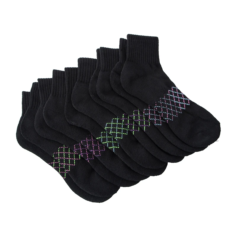 Juniors Series-8 Fitness™ Performance Qtr Crew Socks 5-Pairs