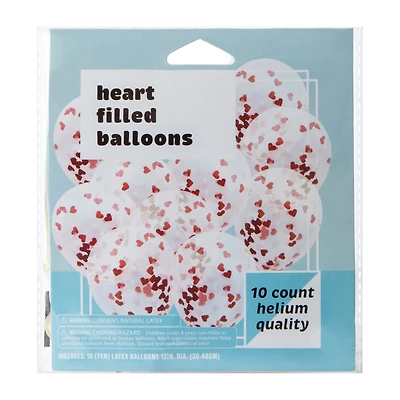 Heart Filled Balloons 10-Count
