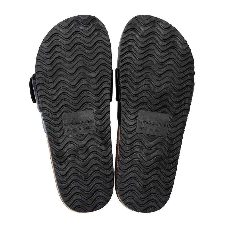 Juniors Sole Mates Black Buckle Sandals