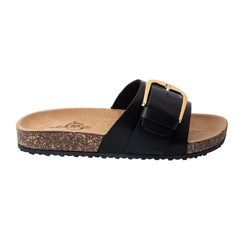 Juniors Sole Mates Black Buckle Sandals