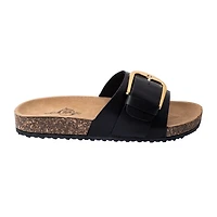 Juniors Sole Mates Black Buckle Sandals