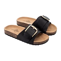 Juniors Sole Mates Black Buckle Sandals
