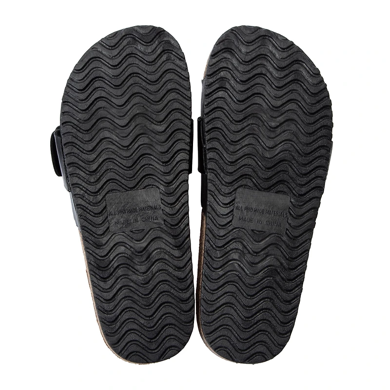 Juniors Sole Mates Black Buckle Sandals