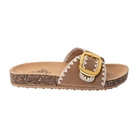 Whipstitch Buckle Slide Sandal