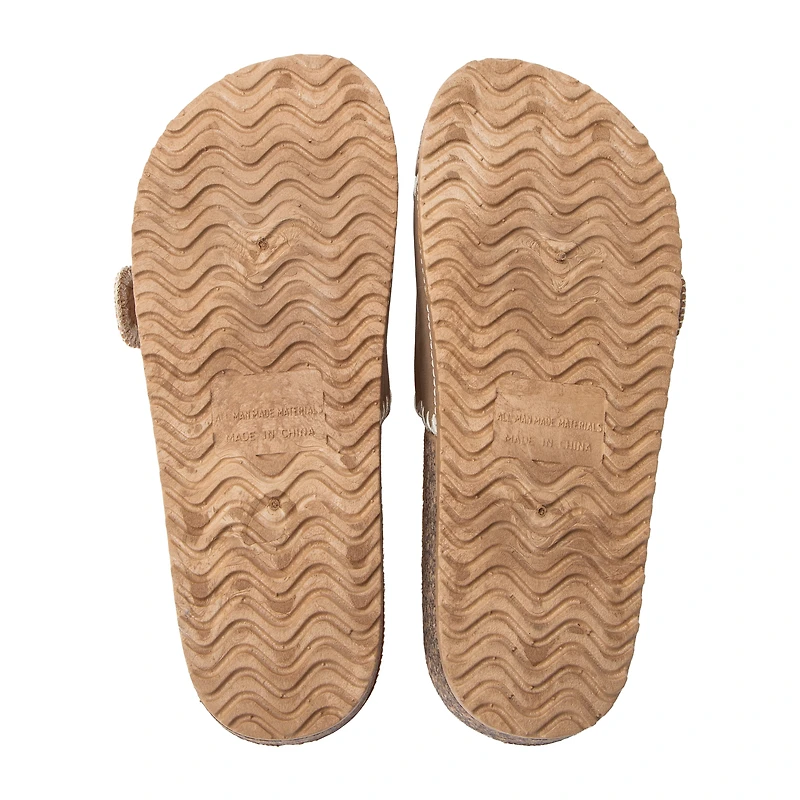 Whipstitch Buckle Slide Sandal