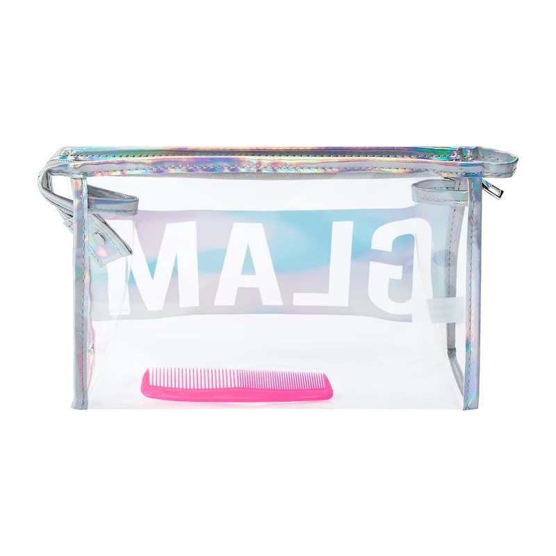 Holographic Glam Cosmetic Bag