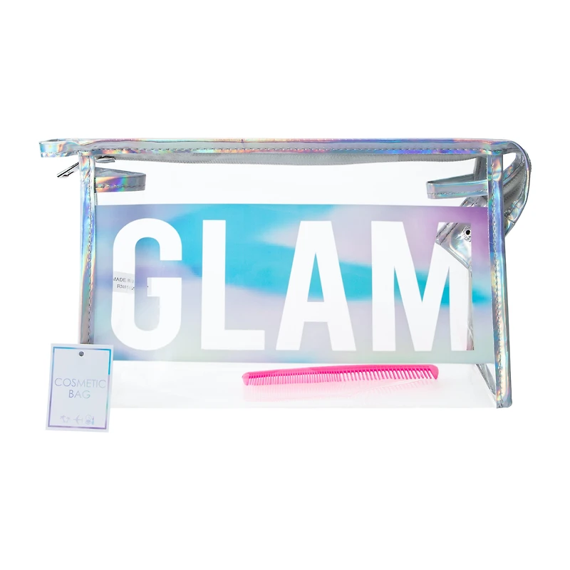 Holographic Glam Cosmetic Bag