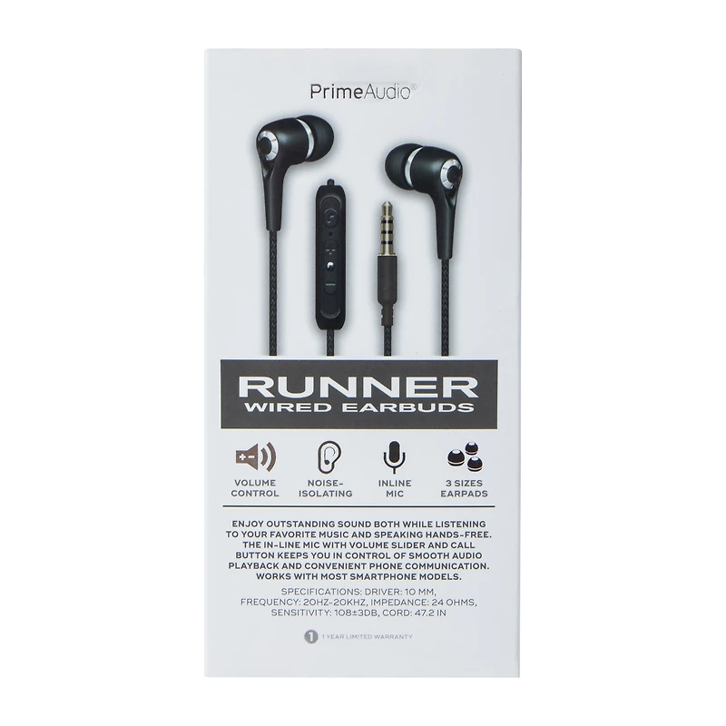 Runner Wired Earbuds With Mic