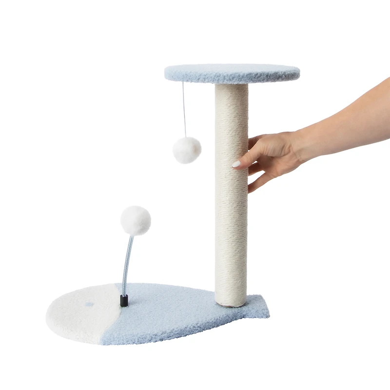 Cat Scratching Post With Perch & Teaser Toys