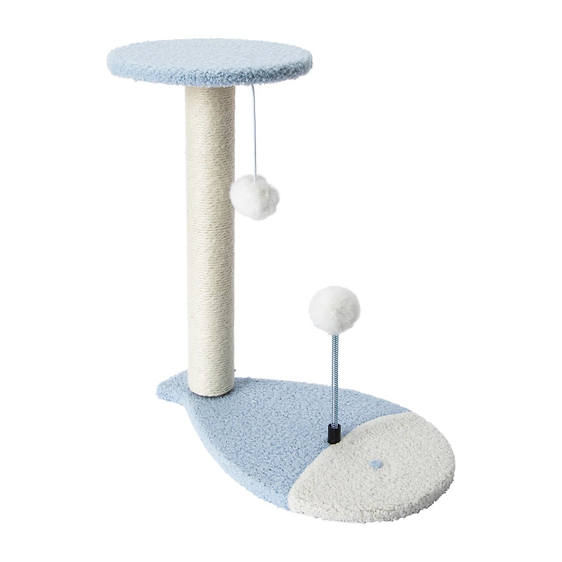 Cat Scratching Post With Perch & Teaser Toys