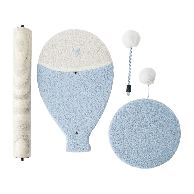 Cat Scratching Post With Perch & Teaser Toys