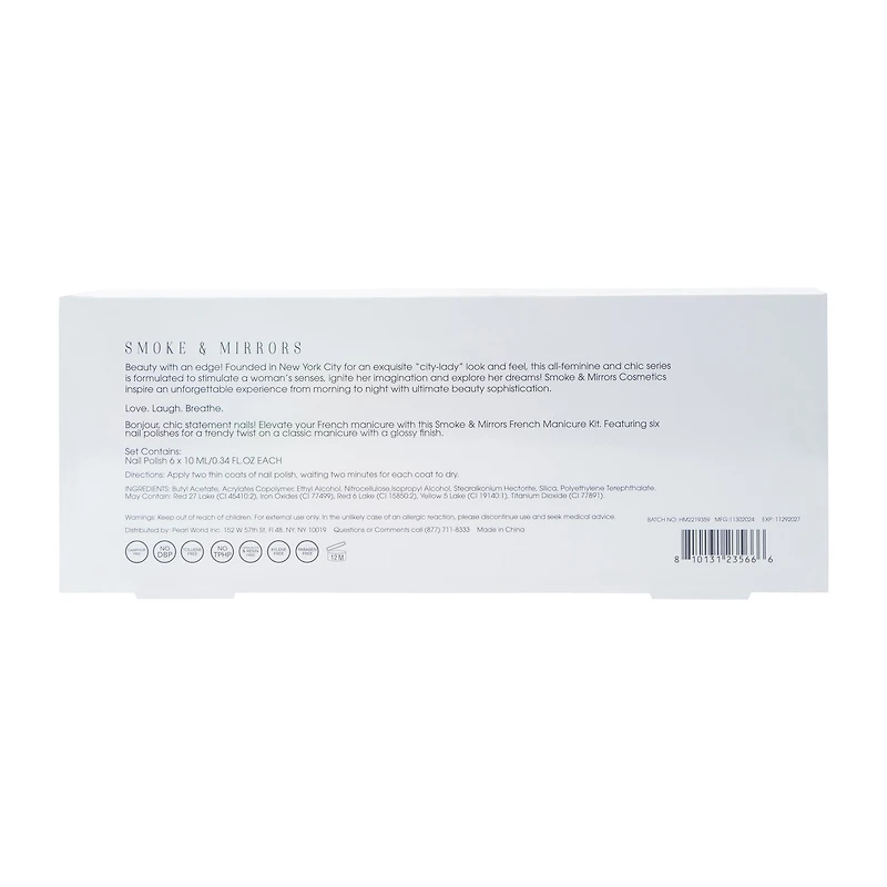 Smoke & Mirrors French Manicure Kit 6-Pieces