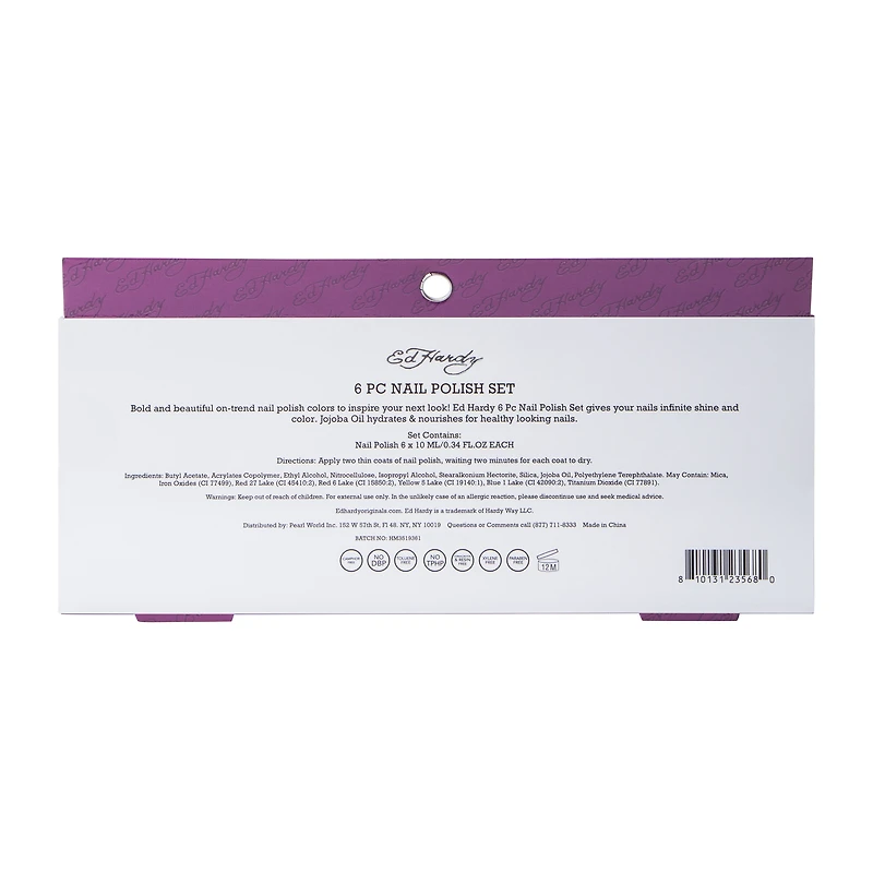 Ed Hardy Trendsetter Nail Polish Set 6-Pack