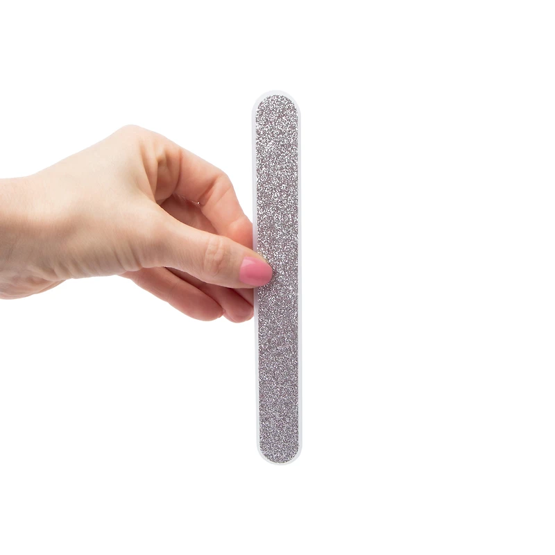 Silver Glitter Nail File