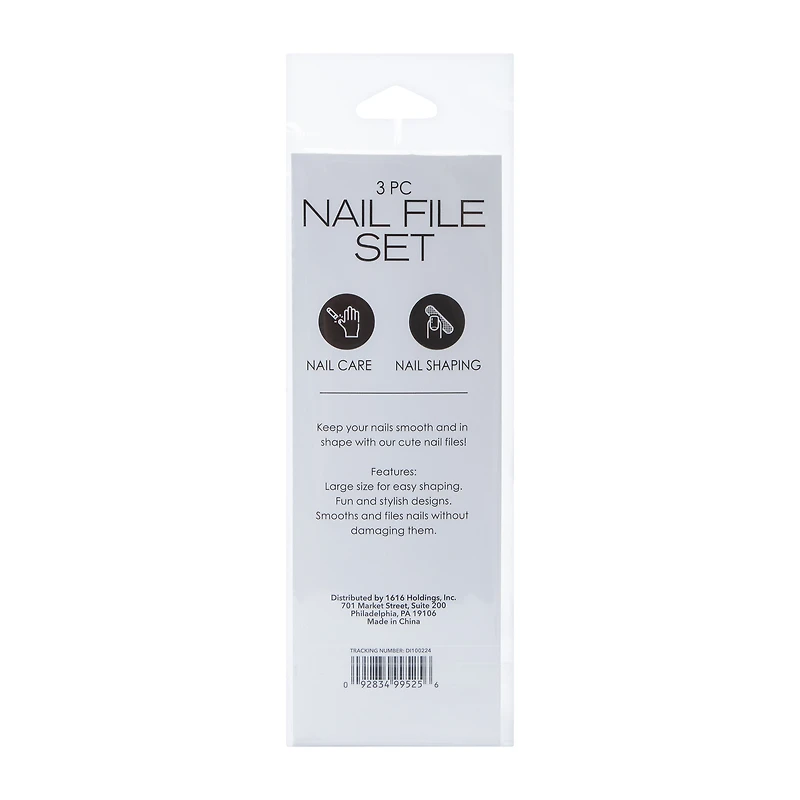 Unique Nail Files 3-Pack