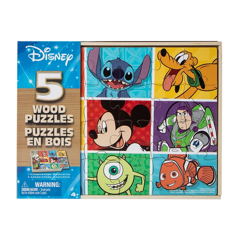 Disney Wood Puzzles 5-Pack