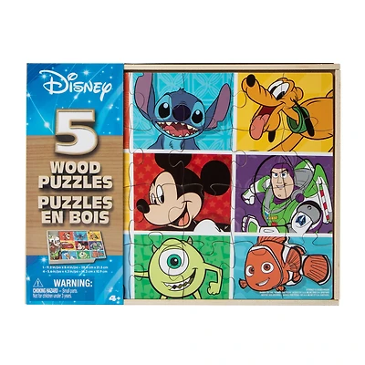 Disney Wood Puzzles 5-Pack