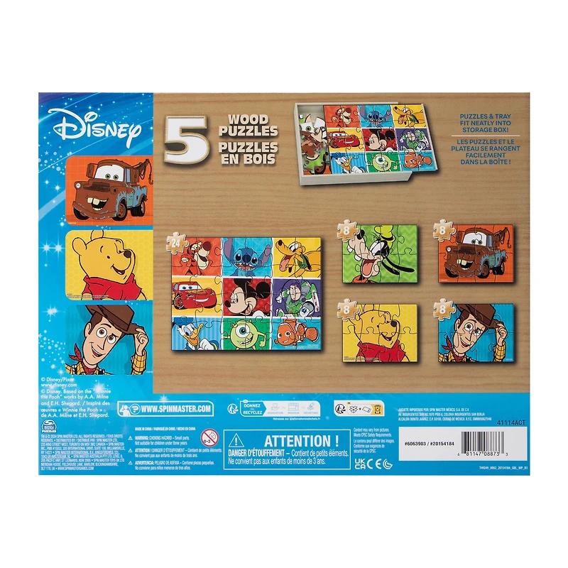 Disney Wood Puzzles 5-Pack