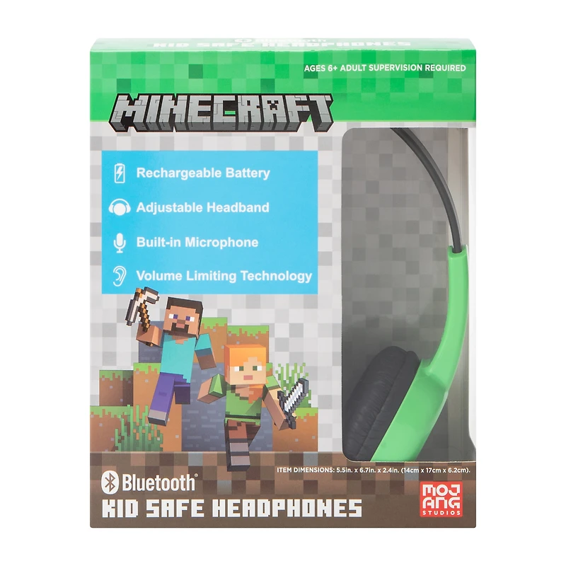 Minecraft Bluetooth® Kid Safe Headphones