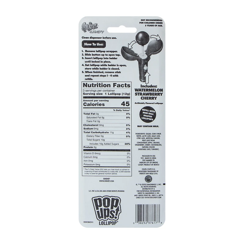 Disney Princess Pop Ups!® Flix™ Candy 1.26oz (Styles May Vary)