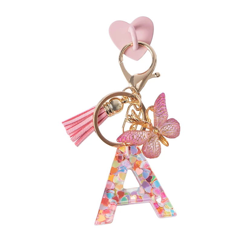 Alphabet Tumbler Adhesive Heart With Charms