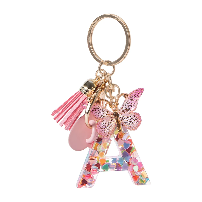 Alphabet Tumbler Adhesive Heart With Charms