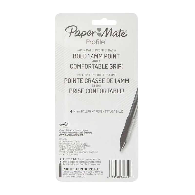 Paper Mate® Profile® Ballpoint 4-Count