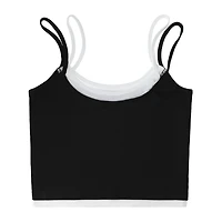 Juniors Layered Rib Tank Top