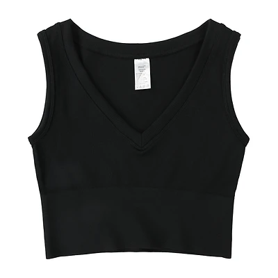 Juniors V-Neck Seamless Tank Top