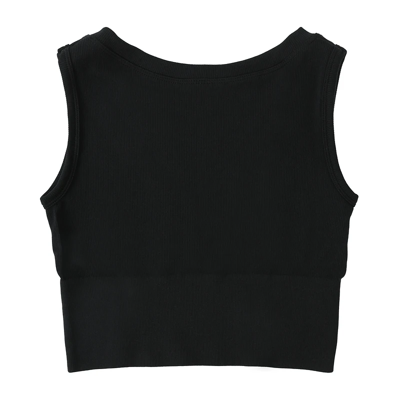 Juniors V-Neck Seamless Tank Top