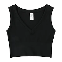 Juniors V-Neck Seamless Tank Top