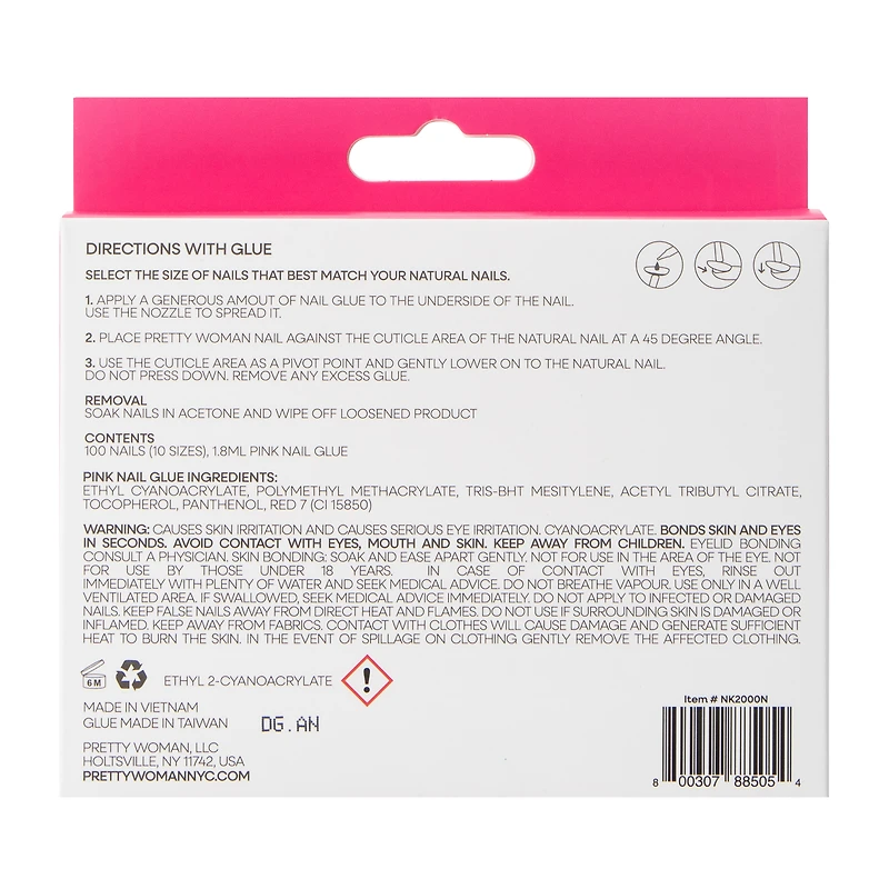 Pretty Woman Clear Nails Set