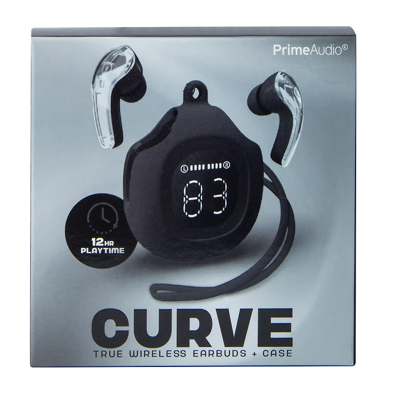 Prime Audio® Curve True Wireless Earbuds + Case