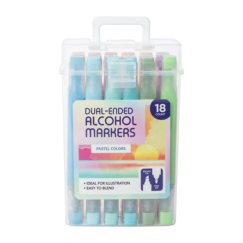 Dual-Ended Alcohol Markers 18-Count