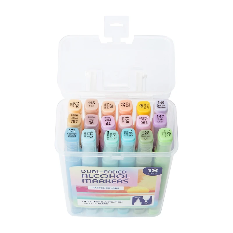 Dual-Ended Alcohol Markers 18-Count