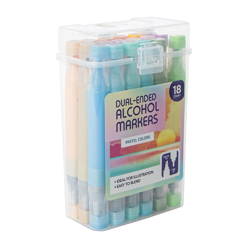 Dual-Ended Alcohol Markers 18-Count