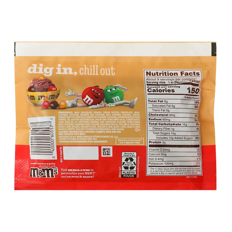 M&M's Peanut Butter & Jelly Chocolate Candies 8.6oz