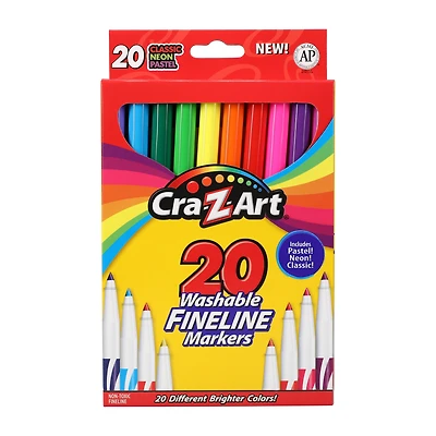 Washable Fineline Markers 20-Count