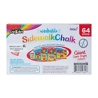 Washable Sidewalk Chalk 64-Count