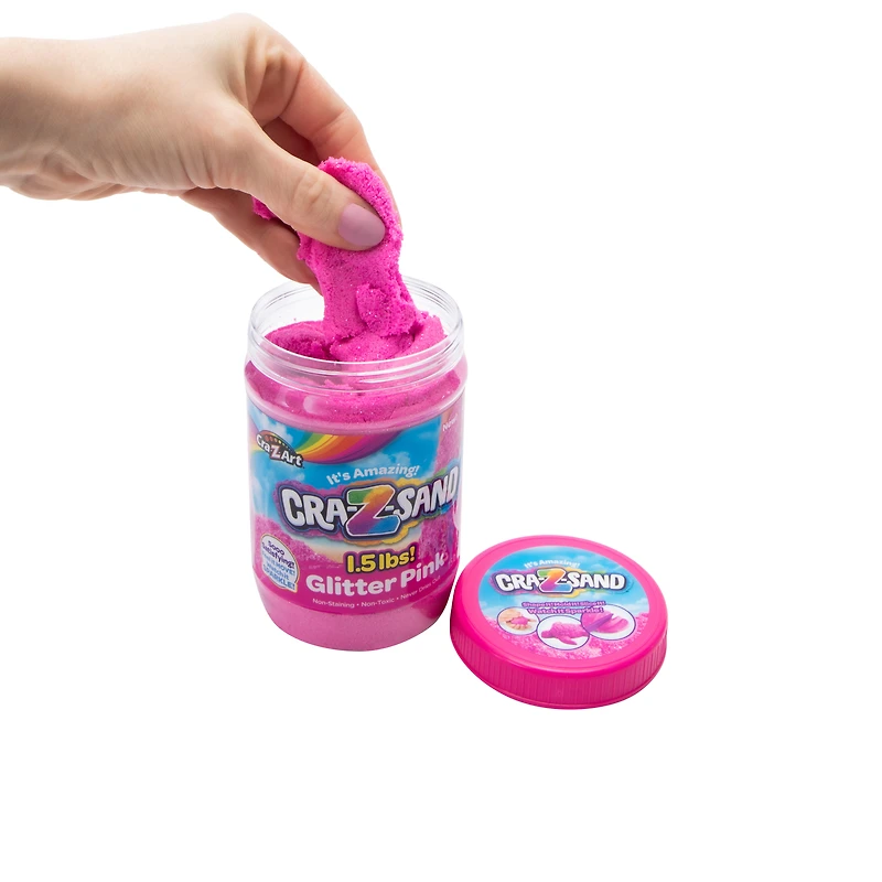 Cra-Z-Sand Glitter Pink Sand 16oz