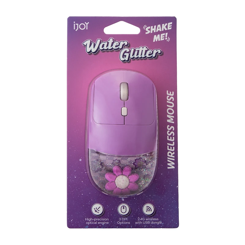 Water Glitter Wireless Mouse