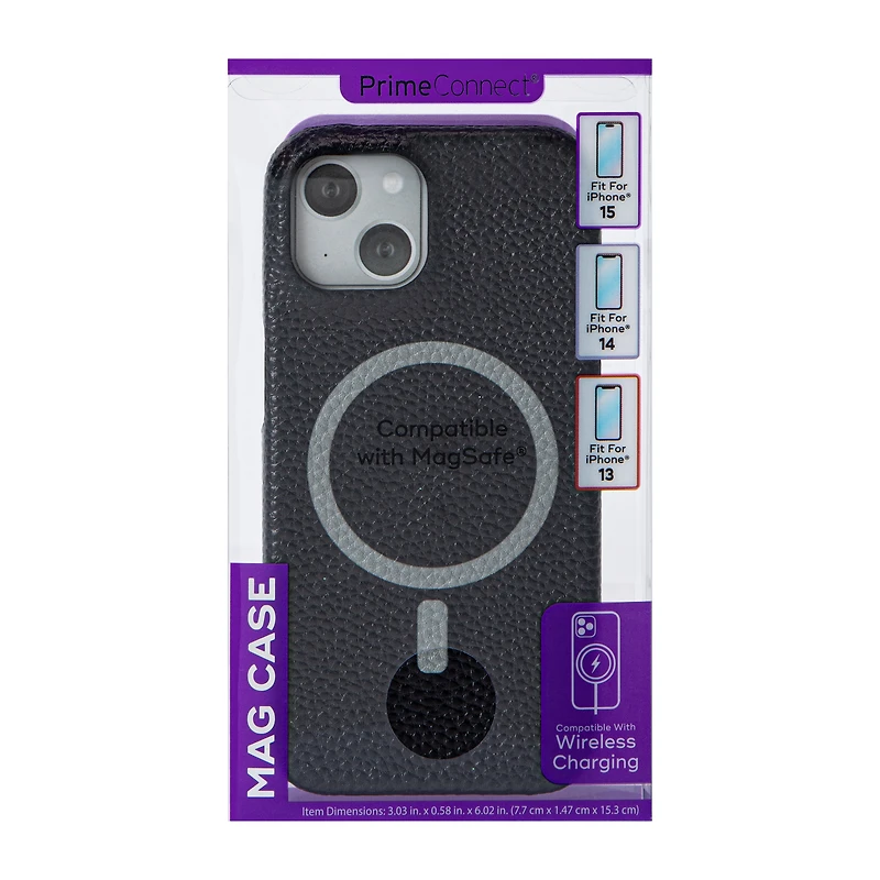 iPhone 15® Leather Mag Case